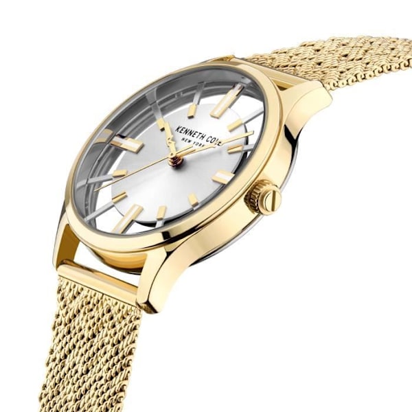 Kello - KENNETH COLE - KCWLG2124003 - Kvartsi - Ruostumaton teräs - Milanese mesh Kulta Guld, klart