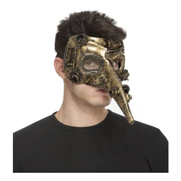 Steampunk Long Nose Mask - Disfrazzes - Flerfärgad - Vuxen - Gul - Blandad Flerfärgad