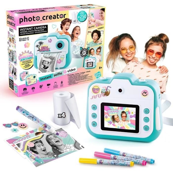 Canal Toys - Photo Creator - Softe kamera med øjeblikkelig udskrivning - Begrænset udgave - Termisk udskrivning, uden blæk - CLK 028
