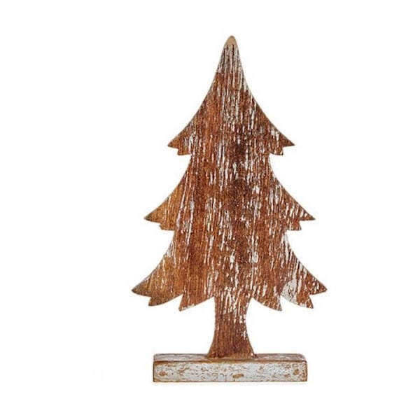 brun julgran 5 x 39 x 21 cm silverträ
