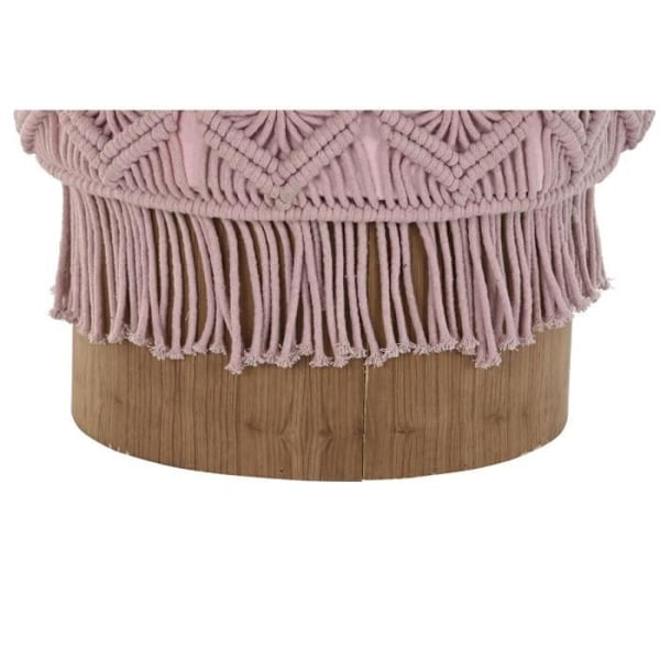 lejlighedsvis møbel brunt træ bomuld lys pink (43 x 43 x 51 cm) (40 x 40 x 50 cm)