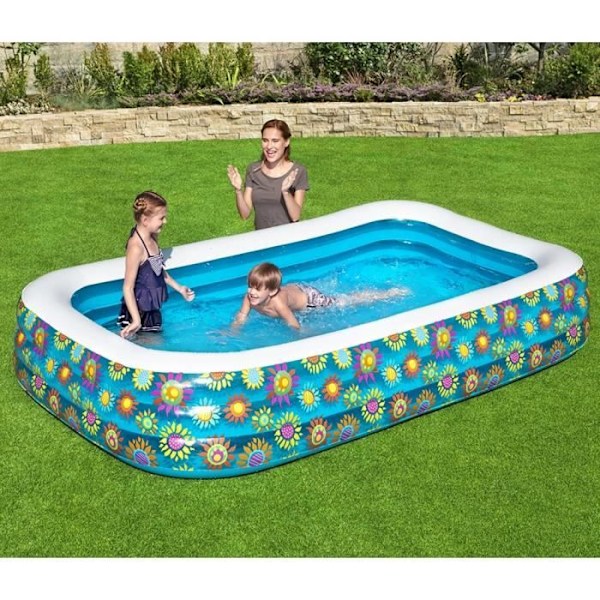 Kaasukylpy - Deluxe - Suorakulmainen - 305cm x 183cm - Korkeus 56cm - Monivärinen Flerfärgad