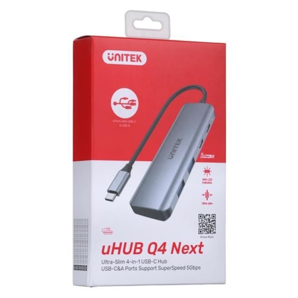 UNITEK HUB USB 2X USB-C + 2X USB-A 3.1 GEN1 (H1107Q)