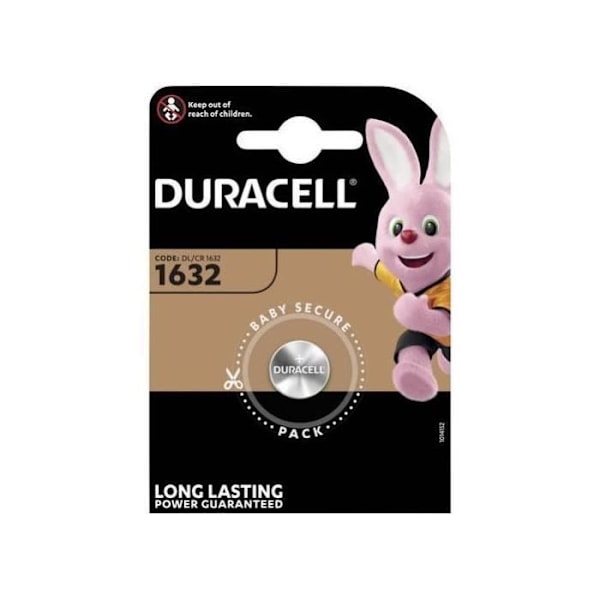 Sæt af 10 blister med 1 knapcelle DL1632 lithium 3V