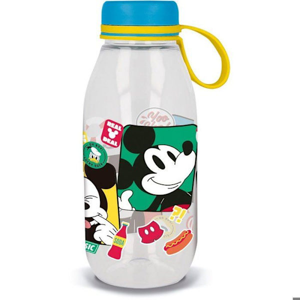 Tataway läpinäkyvä Disney Ecozen juomapullo lapsille tritan Mickey Mouse 460 ml silikonikorkilla ja -kahvalla