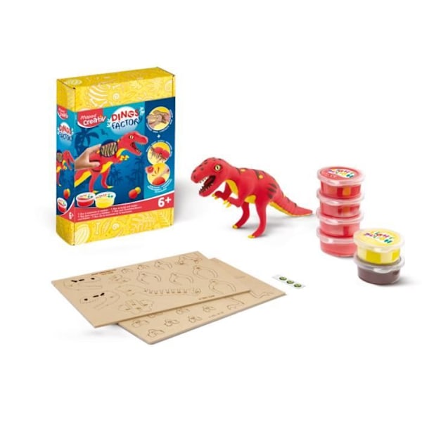 Mina djur att modellera: dinosfabriken T-REX Brun, Gul