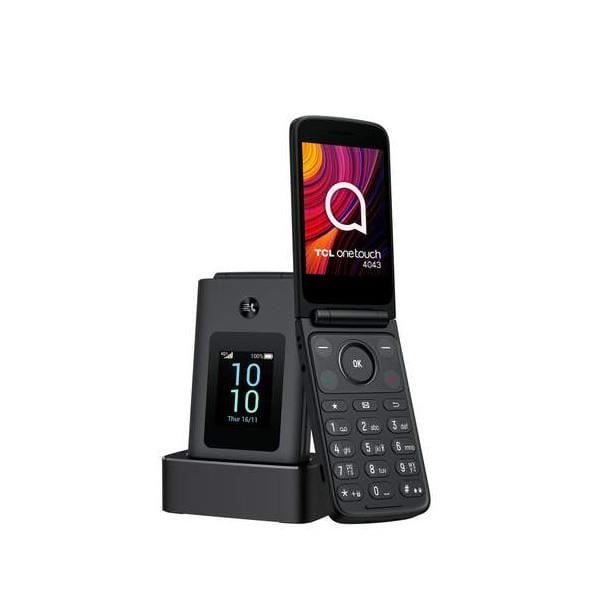 Flip Phone - TCL - OneTouch 4043 - Dual SIM - 3,2" skærm - 2 MP kamera Grå