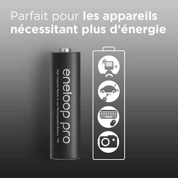 Panasonic eneloop pro HR03 +Box genopladelige LR3 (AAA) NiMH 930 mAh 1.2 V 4 stk.