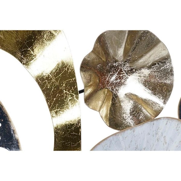 Abstrakt vægdekoration DKD Home Decor vit/svart/guld
