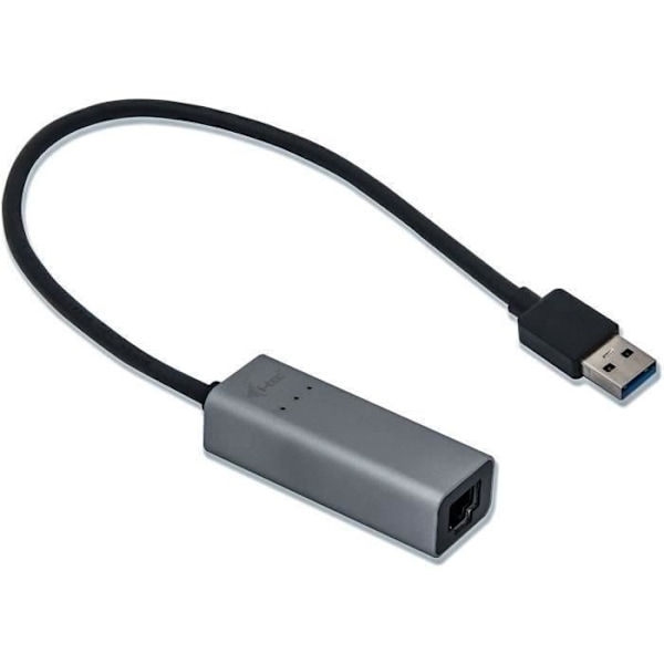 i-tec - USB 3.0 Metal GLAN Ethernet Adapter Svart, Grå
