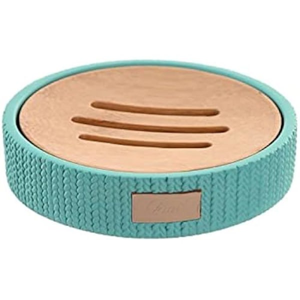 Saippua-astia - DKD HOME DECOR - 11 x 11 x 2,5 cm - Sementti - Vihreä - Moderni muotoilu Grön