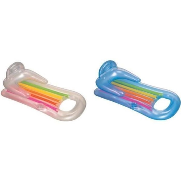 INTEX Uppblåsbar madrasspoolstol King Cool Transparent