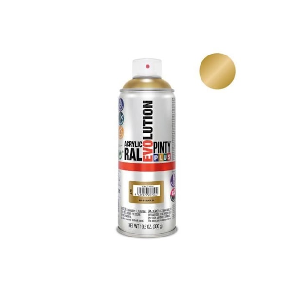 Akrylmaling - GENERISK - Pintyplus Evolution - 520cc - Guld - Ultrahurtigtørrende Guld