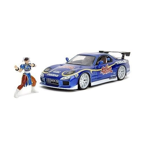 Lelu - JADA TOYS - Chun-Li 1993 Mazda RX-7 - 1:24 - Valkoinen - Sisustus Vit