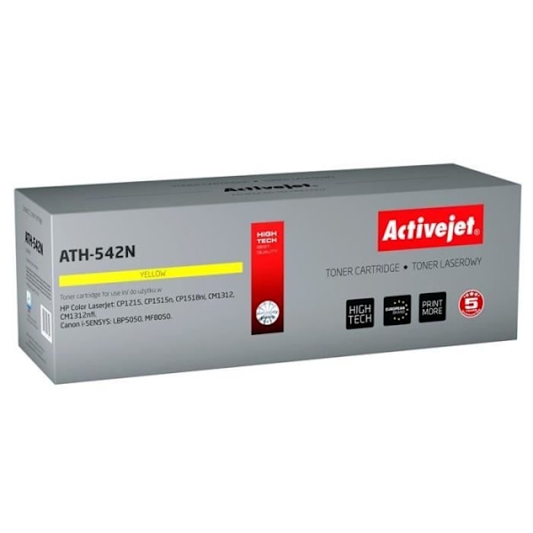 Tonerpatron - Activejet - ATH-542N - Kompatibel - Gul - 1600 sider