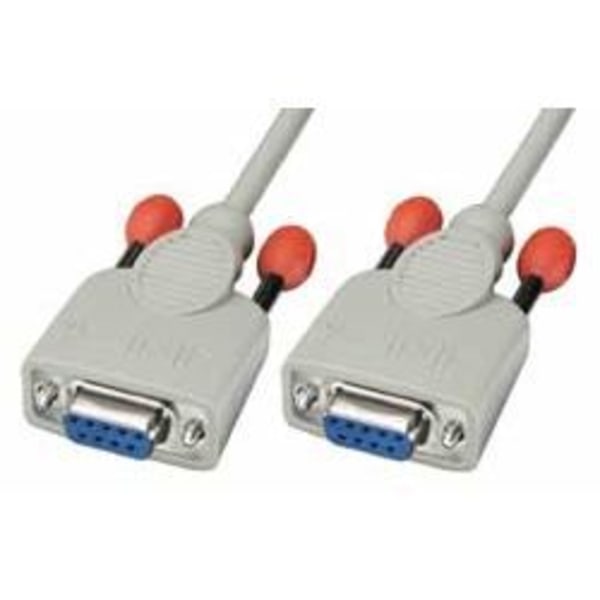 Nullmodem Sub-D9 F-F kabel 5m - LINDY - PC tilslutning - Støbte plastikstik