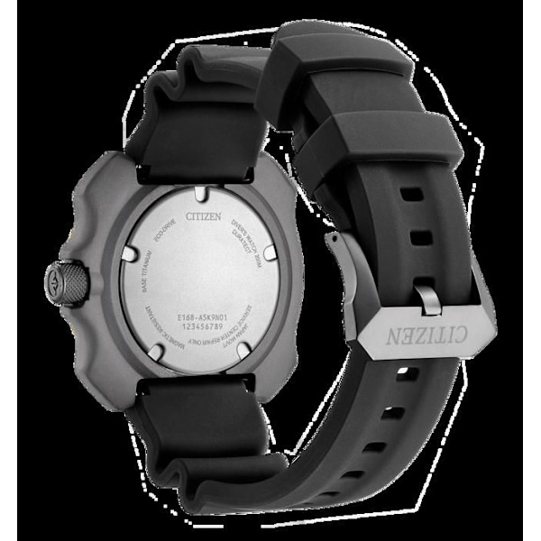 Herreure Citizen BN0226-10P - Sort Gummi - 20 Atm - Solenergi sort