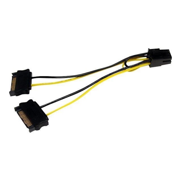 Strømkabel SATA til PCIe 6 pin - STARTECH - 15 cm - Strømadapter til skærmkort