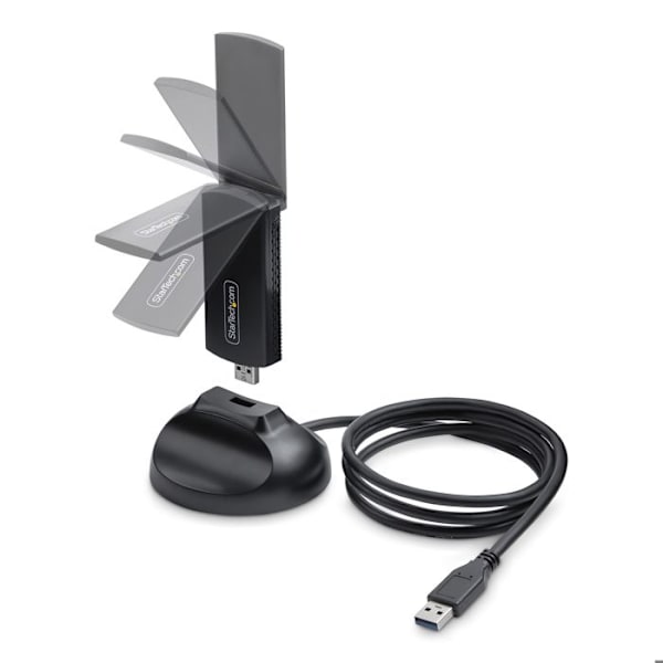 StarTech.com USB WiFi 6E -liitin Tietokoneelle/Kannettaville, Langaton Verkkokortti Pienellä Antennilla, WiFi 6E -dongle