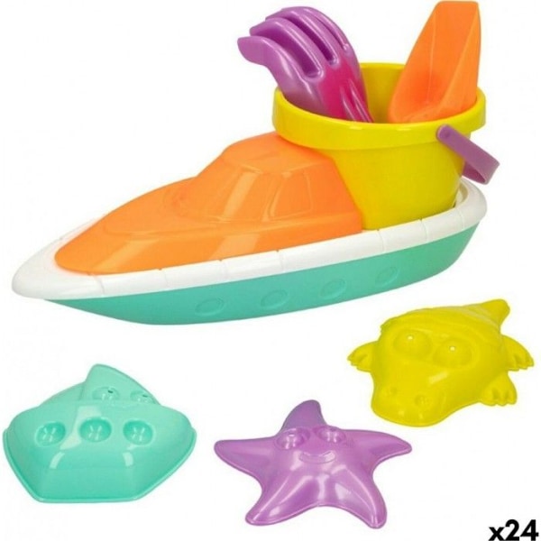 NC Set Med Strandleksaker Colorbaby 7 Delar Båt Polypropen (24 Enheter)