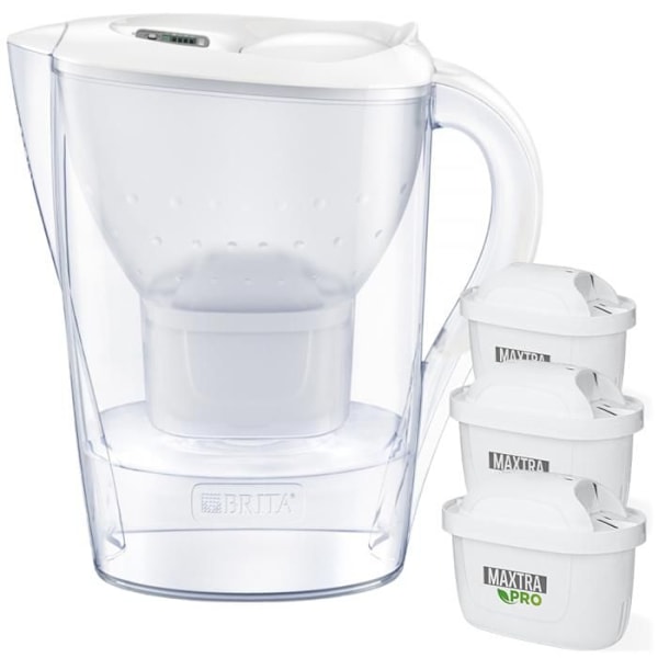 Filtrerende karaffel - Brita - Marella Cool - 2,4 L - 3 Maxtra PRO filtre - Hvid