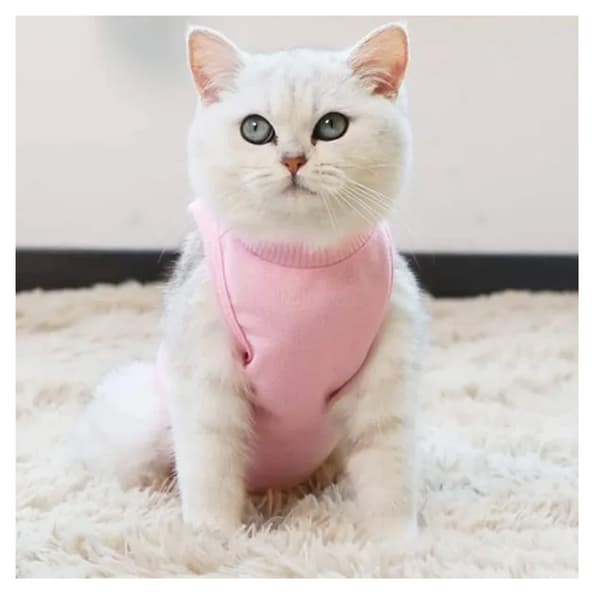 Kattväst Medicinsk husdjurströja för katt, rosa