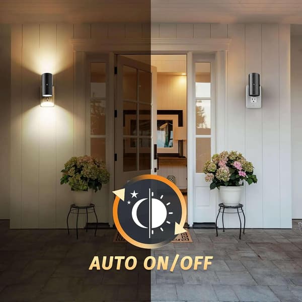 Dimbar LED-nattlampa med skymningssensor – 2-pack, för hallar, sovrum, badrum – Mjuk, energibesparande belysning