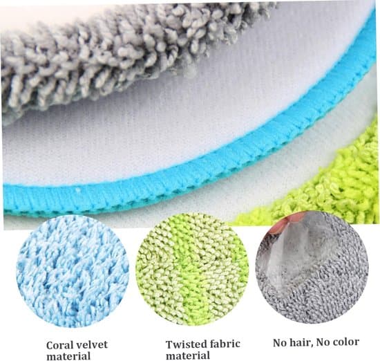 Mopp-ersättningsdynor - 6-pack – Designade för Hurricane Floating Mops – Multifunktionella ersättningsdynor för roterande mopp – 3 färger (grå/grön/blå) – Diameter 16 cm