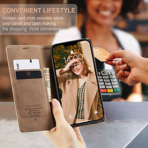 Nytt iPhone 17 Air läderfodral – Svart