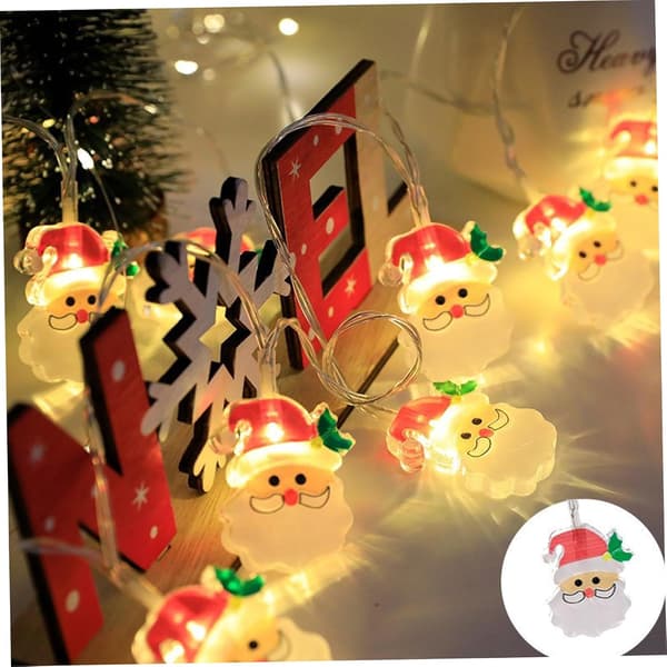Julgransbelysning, Jultomte julbelysning, med blinkande läge, 3 meter, 20 LED-lampor A