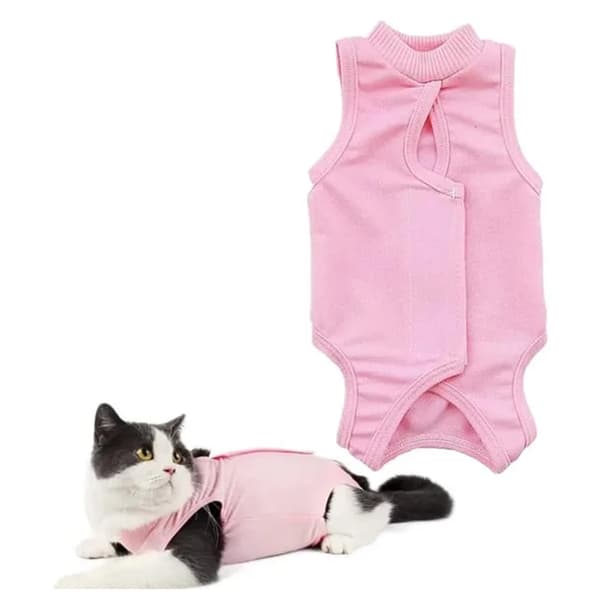 Kattväst Medicinsk husdjurströja för katt, rosa
