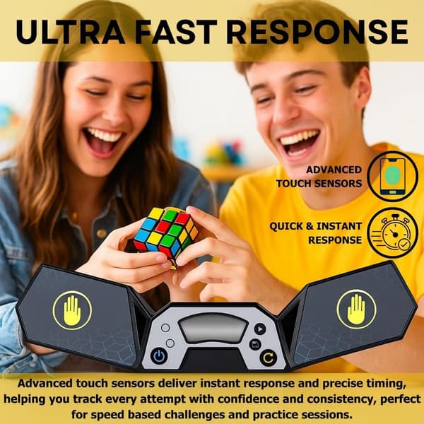 Speed Cup Timer, touchkontroll, professionell med display, speed stacking för Rubiks kub, tävlingstimer, present till flickor och pojkar