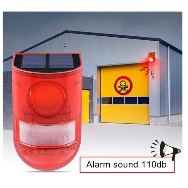 Ljud- och ljuslarm rörelsedetektor, 110 dB siren