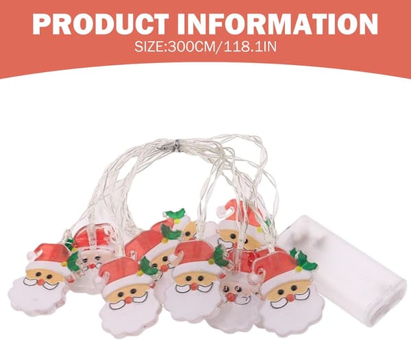 Julgransslinga med blinkande läge, 3 meter, 20 LED-lampor B