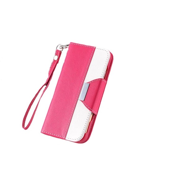 iPhone 6/6s plånboksfodral fodral väska tvåfärgad -Cerise