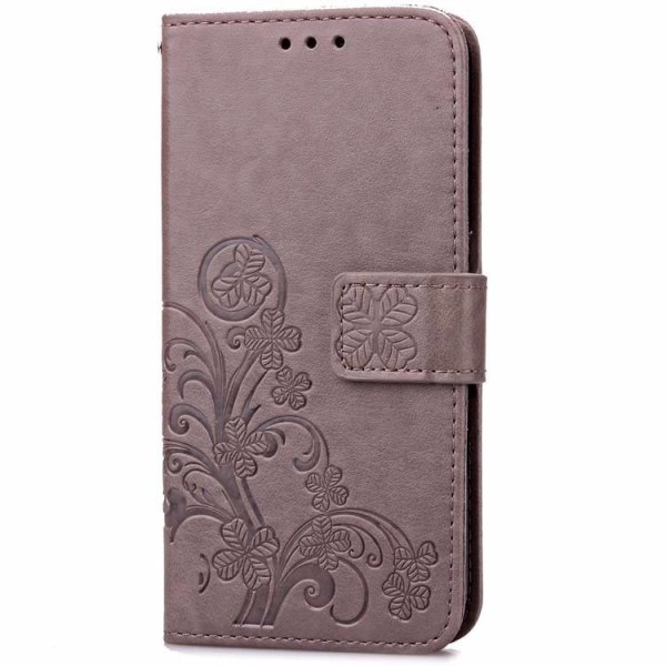 Iphone 11pro plånboksfodral wallet - fyrklöver Grå