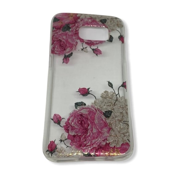 Mobilskal Samsung Galaxy S7 - rosor glitter Rosa