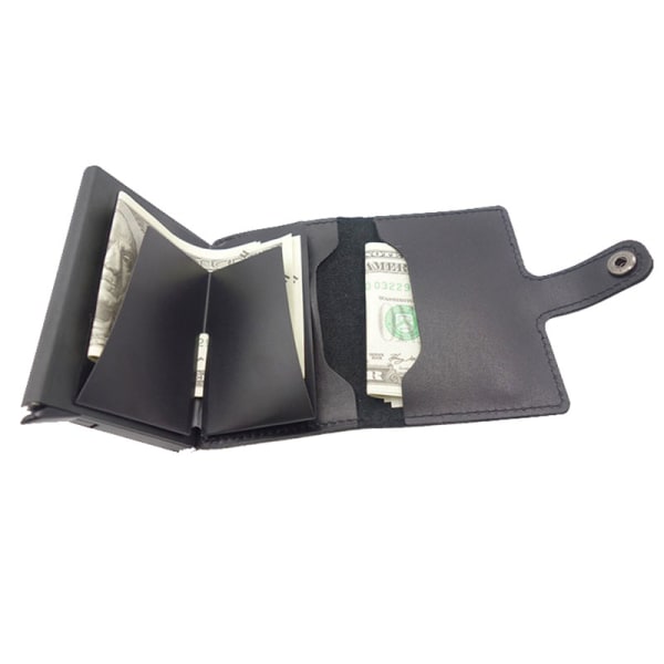 Korthållare RFID-skydd Plånbok Automatisk Pop-up - Blå Marinblå