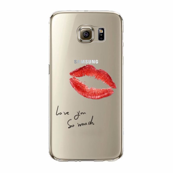 Samsung Galaxy S7 EDGE skal mjukt TPU - läppar Transparent