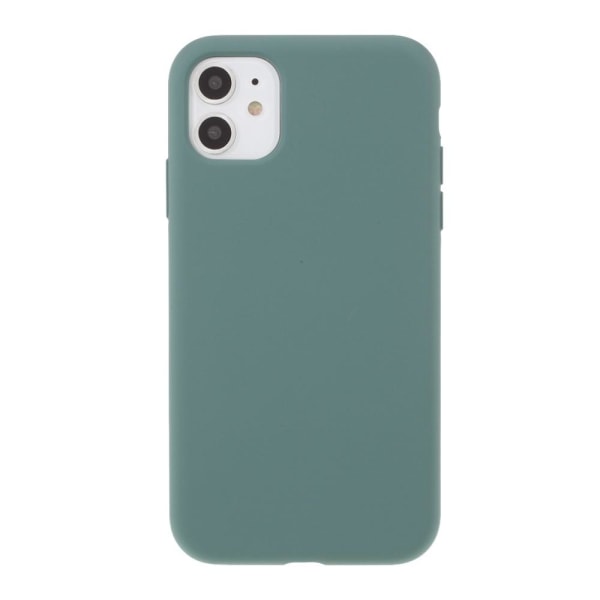 iPhone 11 pro skal silikon grågrön-skärmskydd Grön