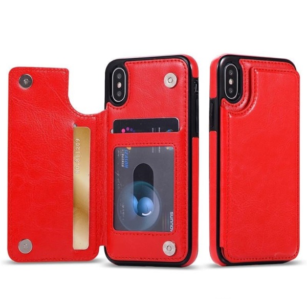 Mobilskal med ficka Samsung Galaxy S8 röd Röd