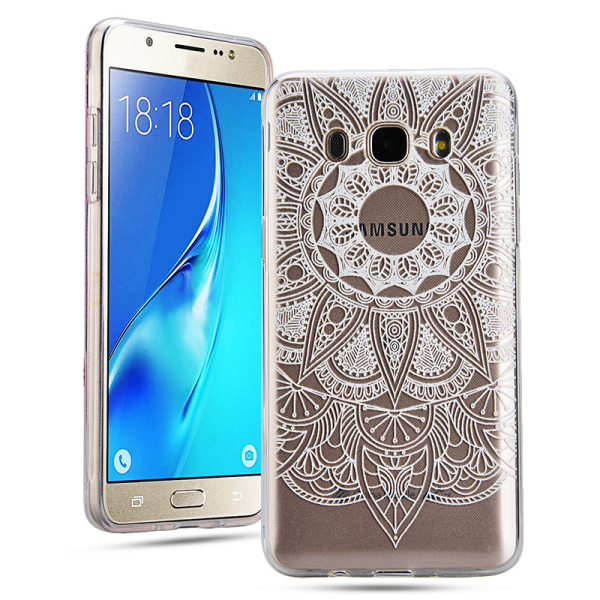 Samsung Galaxy S7 edge skal mjukt TPU - mandala spets vit Transparent
