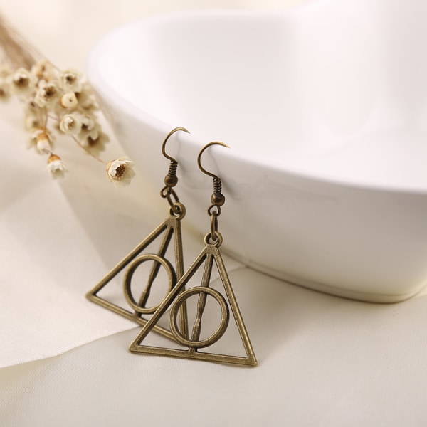 Örhängen med Deathly Hallows symboler - brons Brons