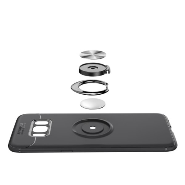 Samsung Galaxy S8 - exklusivt skal magnetic Finger Ring Grip Svart