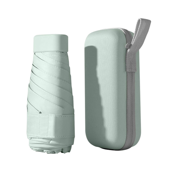 Sammenfoldelig rejse paraply, mini rejse paraply 6 ribber foldning