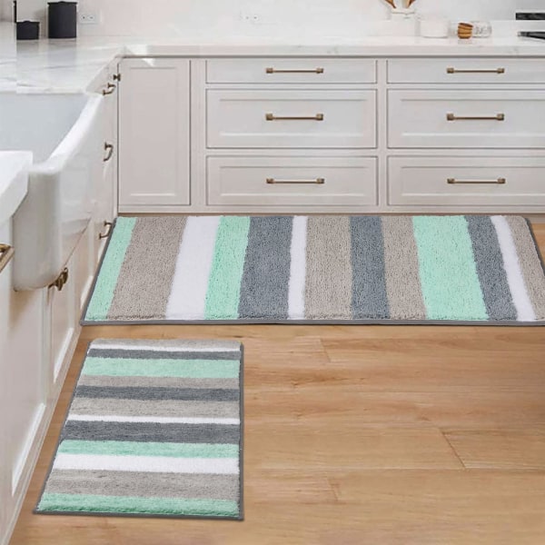 2 absorberande badrumsmattor set, 40 x 60 cm + 45 x 120 cm