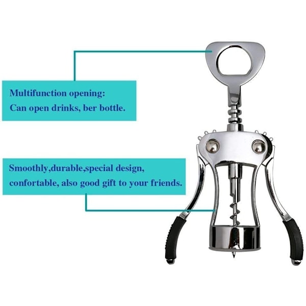 Oppgrader Wing Corkscrew Vinåpner med Vinstoppe