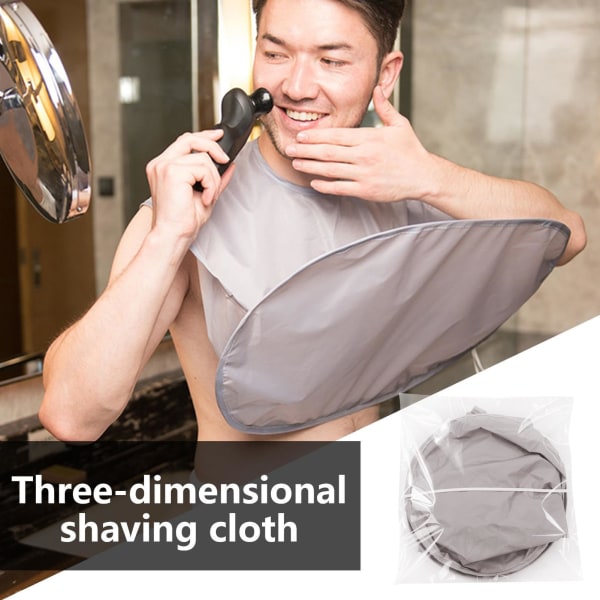 Shaving Bib - Razor Apron, Washable Beard Trimmer Catcher, Foldable Facial Hair Catcher for Men, Father's Day Gifts for Men, Husband