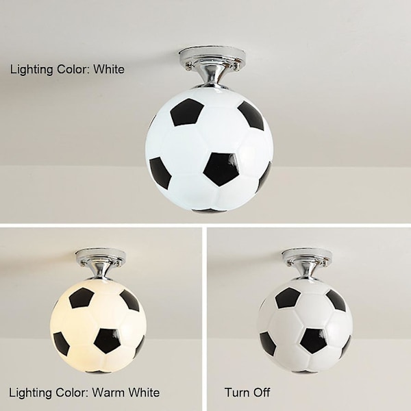 20cm Fotball Taklampe Fotball Led Taklampe Innendørs Bar Barnerom Soverom Belysning Gutt Lampe Hjem