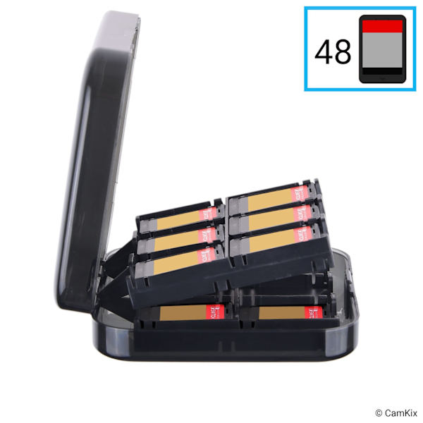 2x Game Case Kompatibel med Nintendo Switch - Passer op til 48 Nintendo Switch-spil - Beskyttende opbevaringssystem - Spilkortarrangør